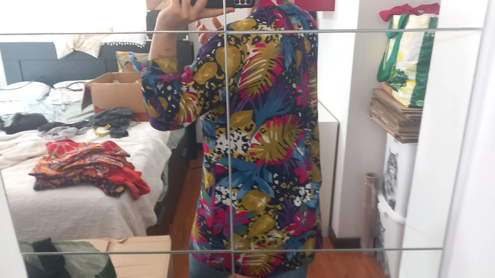 Túnica oversized floral, Anne Weyburn, tamanho M/L – photo 8